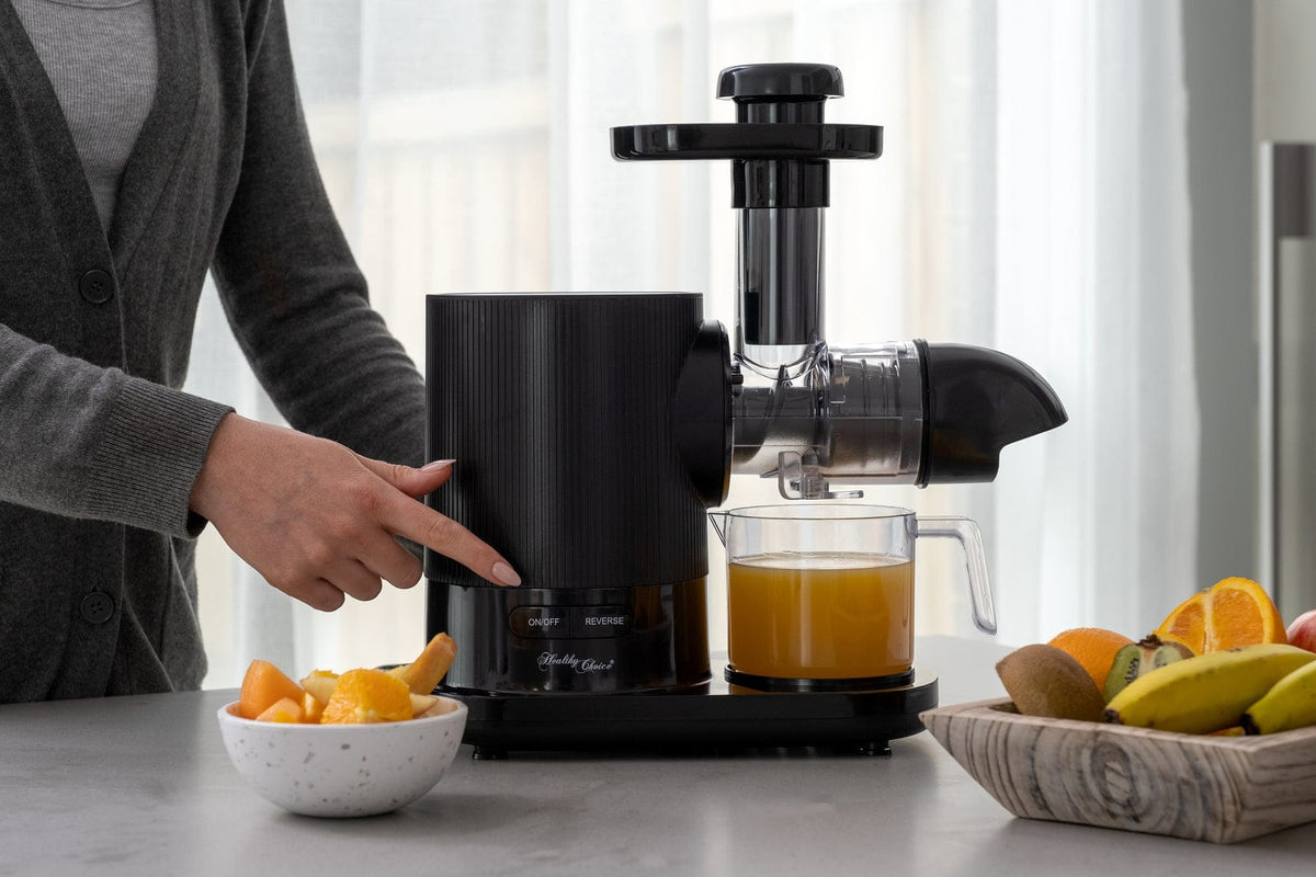 Cold Press Slow Juicer, 150W w/ 500ml Juice &amp; Pulp Containers