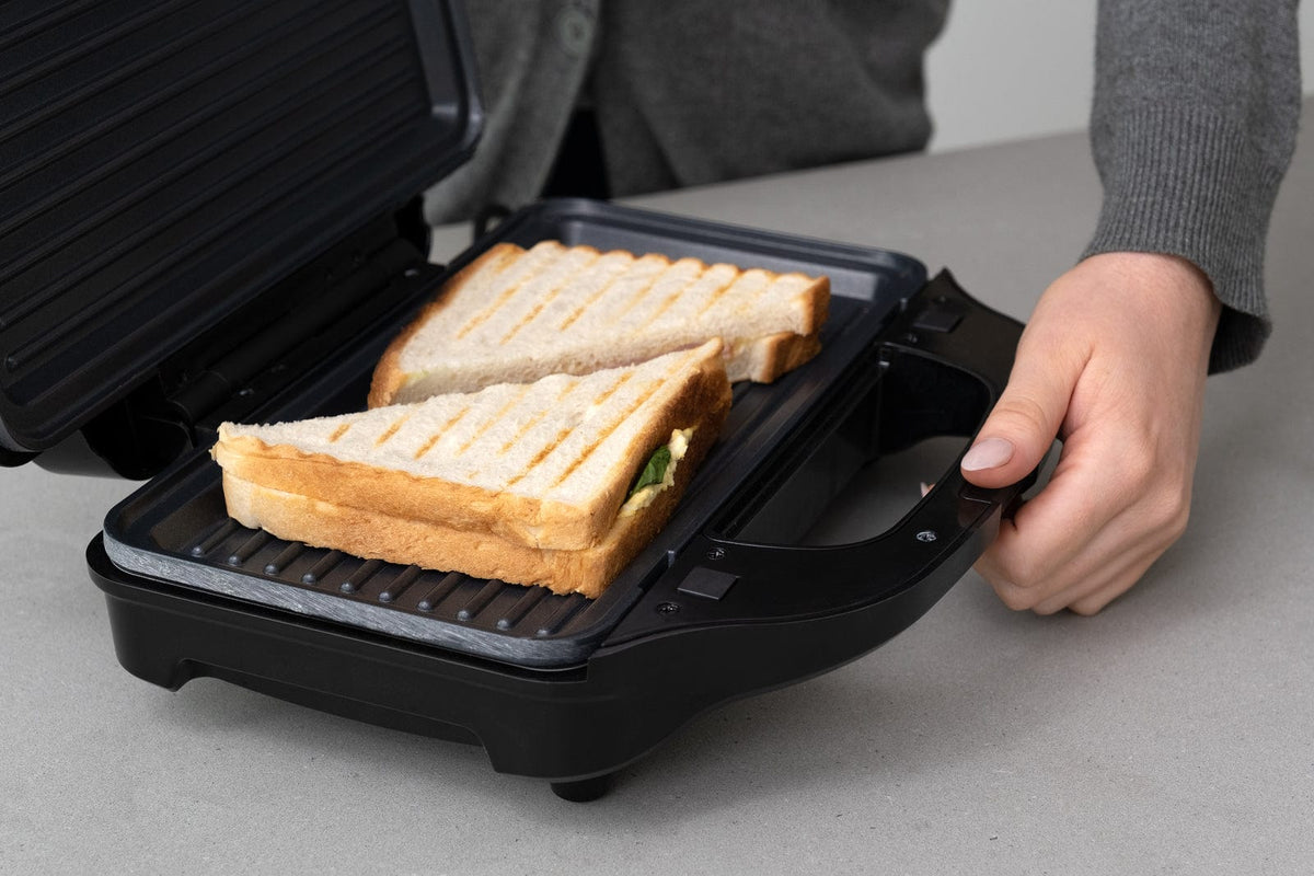 Sandwich Press w/ 3 Interchangeable Plates Incl Toasties &amp; Waffles