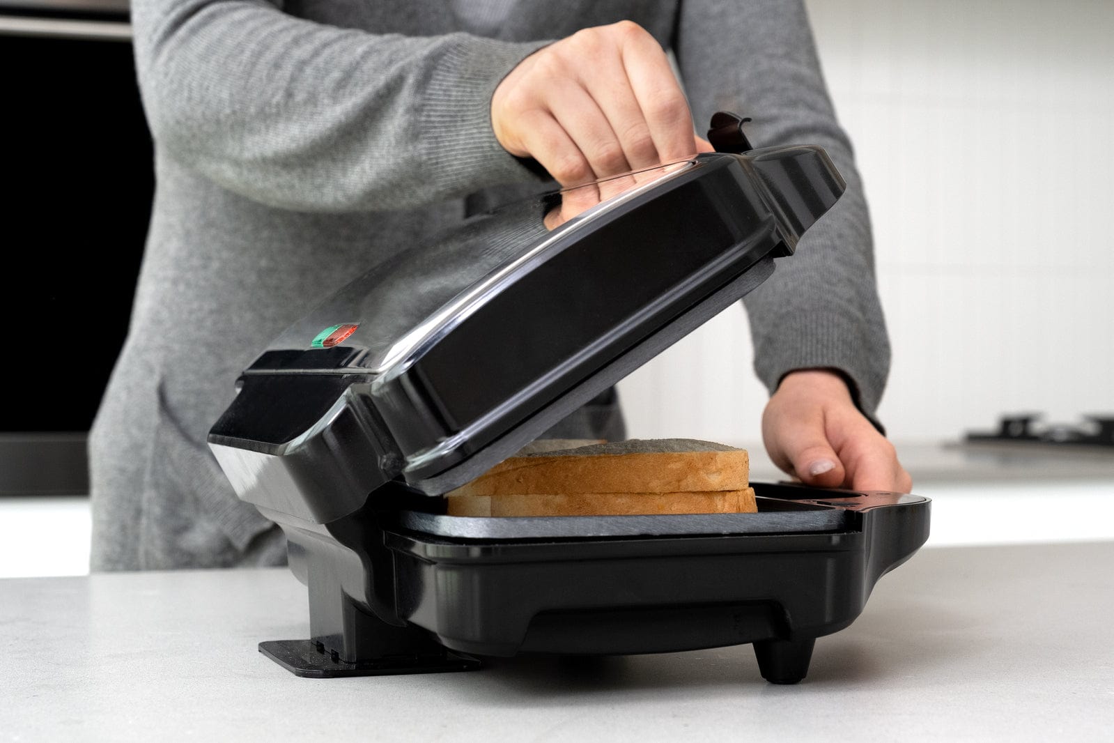 Sandwich Press w/ 3 Interchangeable Plates Incl Toasties & Waffles