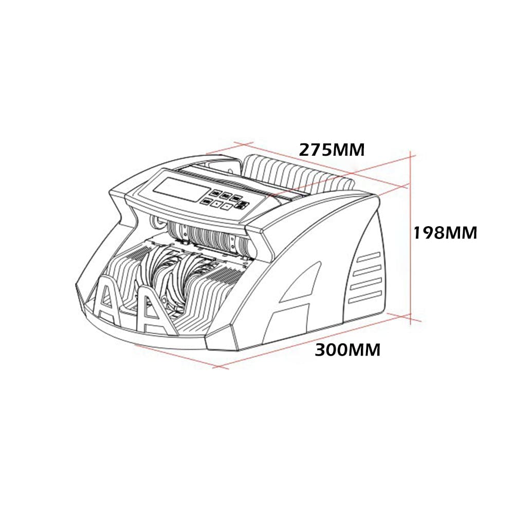 Australian currency notes Cash counter machine + Quantity digital display