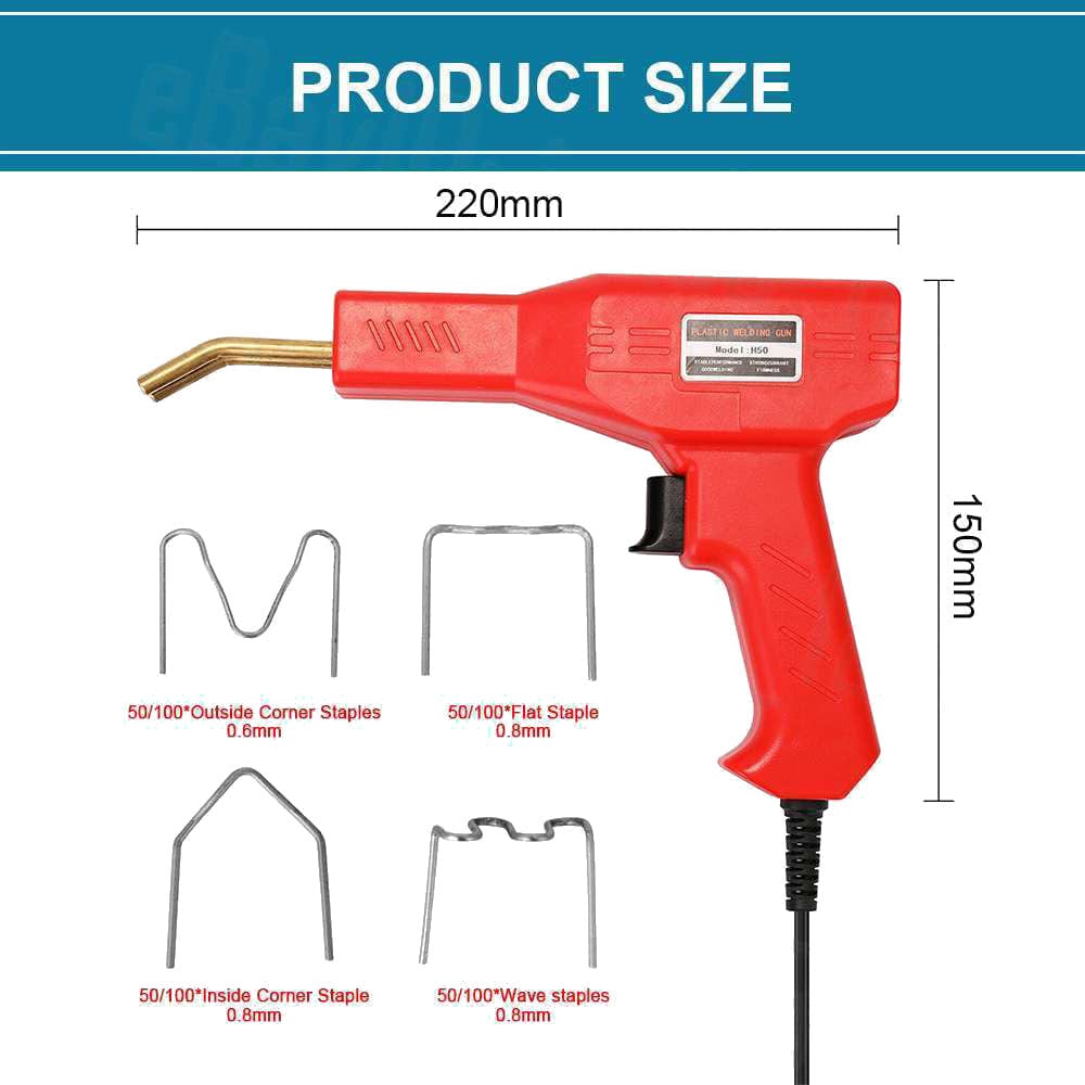 Plastic Welder Garage Tool Hot Staple Staplers Bumper Repair Welding Machine Kit