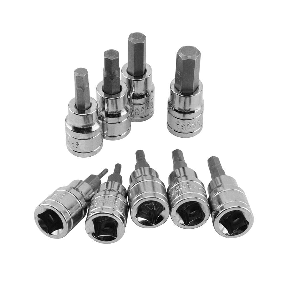 9pcs Allen Key Sockets Hex Bit Socket Set 3/8&quot; Drive Drill Metric Tools 2-10mm