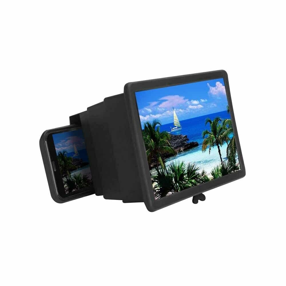 3D Mobile Phone Screen Magnifier 12&quot; HD Video Amplifier for Smartphone Stand