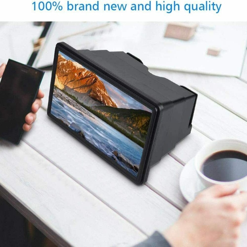 3D Mobile Phone Screen Magnifier 12&quot; HD Video Amplifier for Smartphone Stand