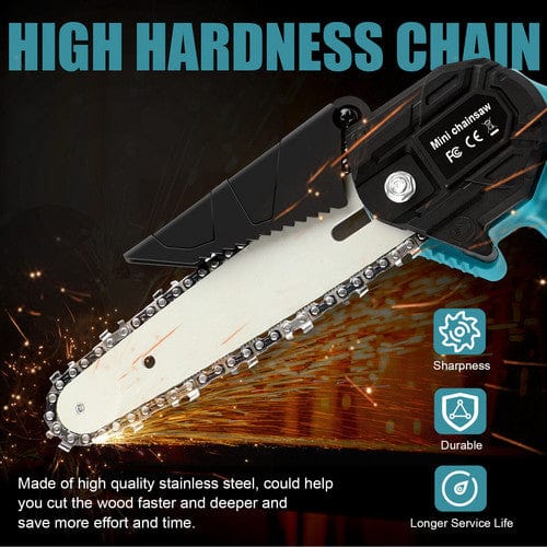 4&quot;+6&quot; Chainsaw Cordless Rechargeable Wood Cutter Saw Chain Saws Electric tools