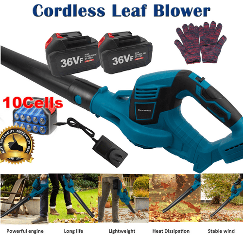 Cordless Garden Leaf Dust Blower Handheld For Makita With 2Battery &amp; Charger 36V