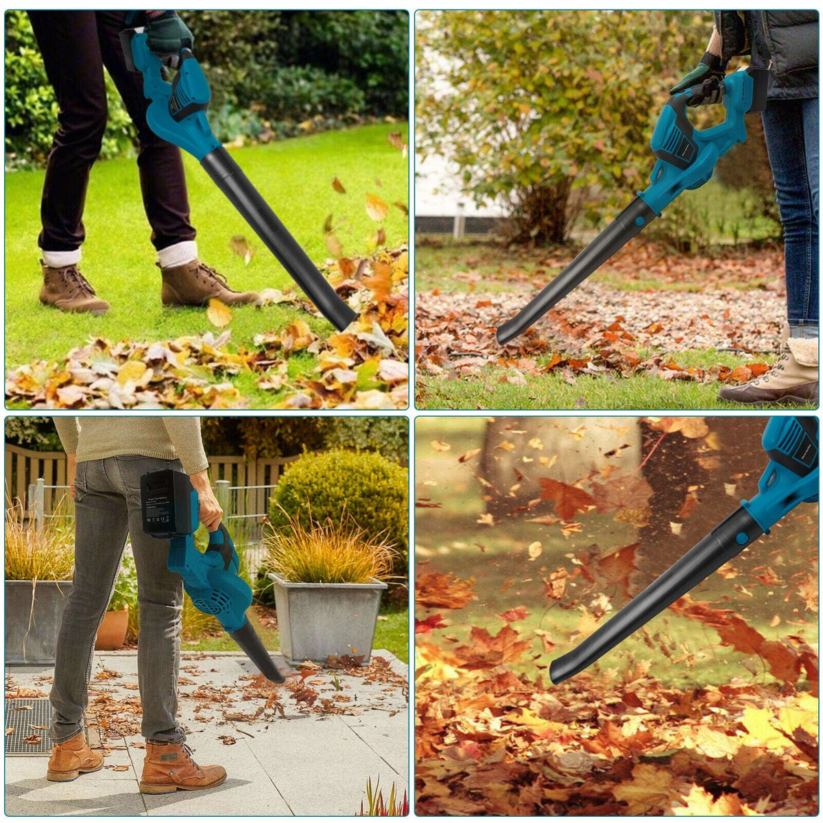 Cordless Garden Leaf Dust Blower Handheld For Makita With 2Battery &amp; Charger 36V