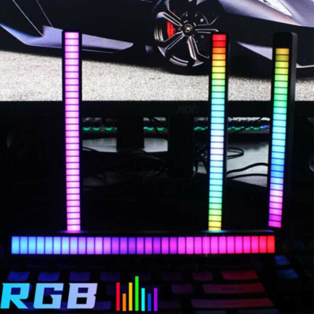 Sound Rgb 32LED RGB Rhythm Bar Voice Sound Activated Bar Sound Control Strip Tub ...