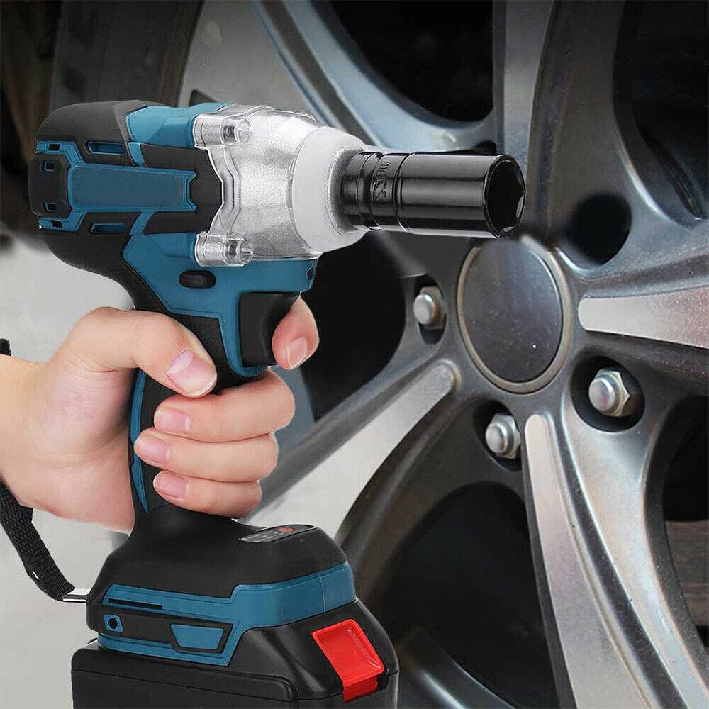 Cordless Electric Impact Wrench Brushless Rattle Gun 1/2&quot; Driver +Large Battery