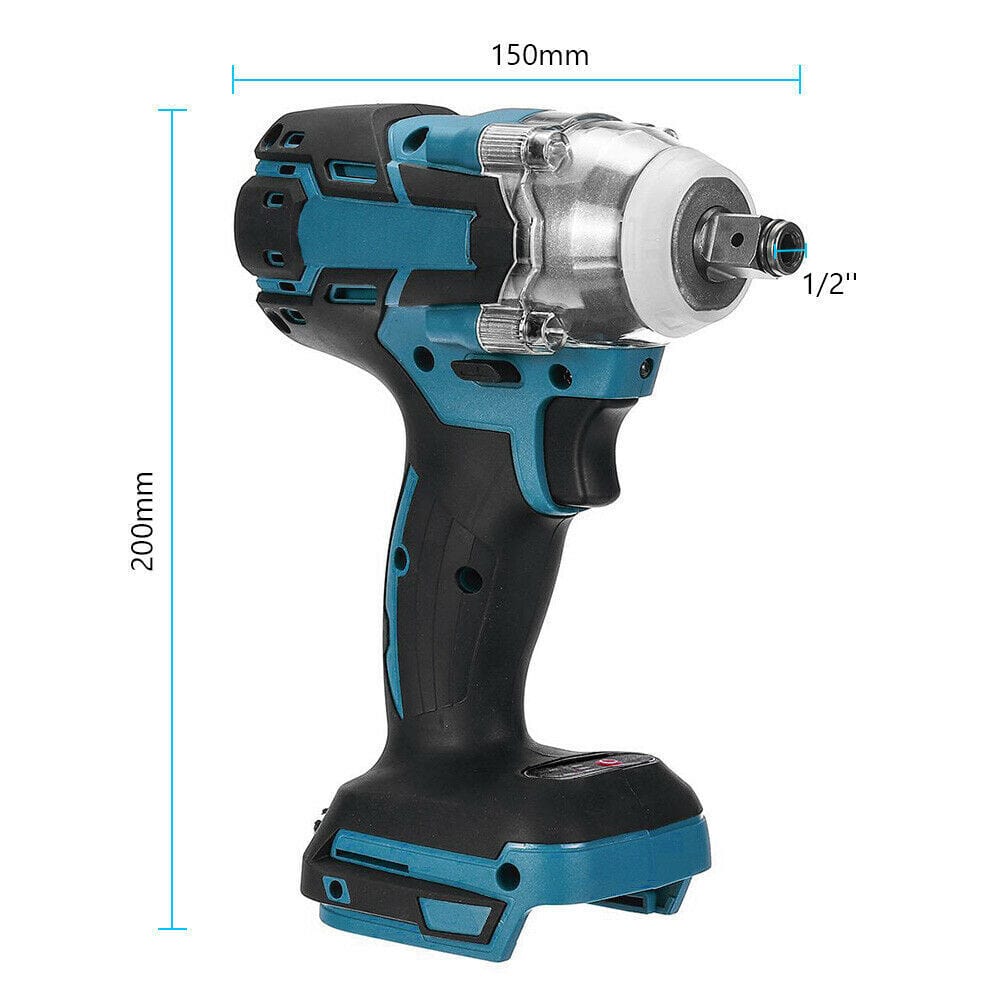 Cordless Electric Impact Wrench Brushless Rattle Gun 1/2&quot; Driver +Large Battery