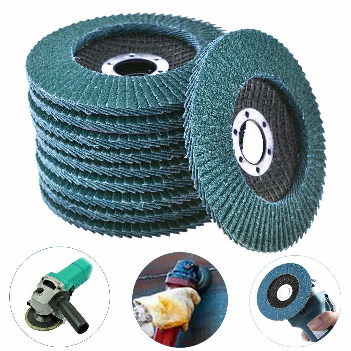 20 PCS 40 Grit Grinding Wheel 5&#39;&#39; 125MM Angle Grinder Flap Sanding Disc AU