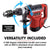 Baumr-AG 1500W Pro-Grade Electric Rotary Jackhammer Hammer Drill, with 2 Bonus Chisels, 3 Drill Bits