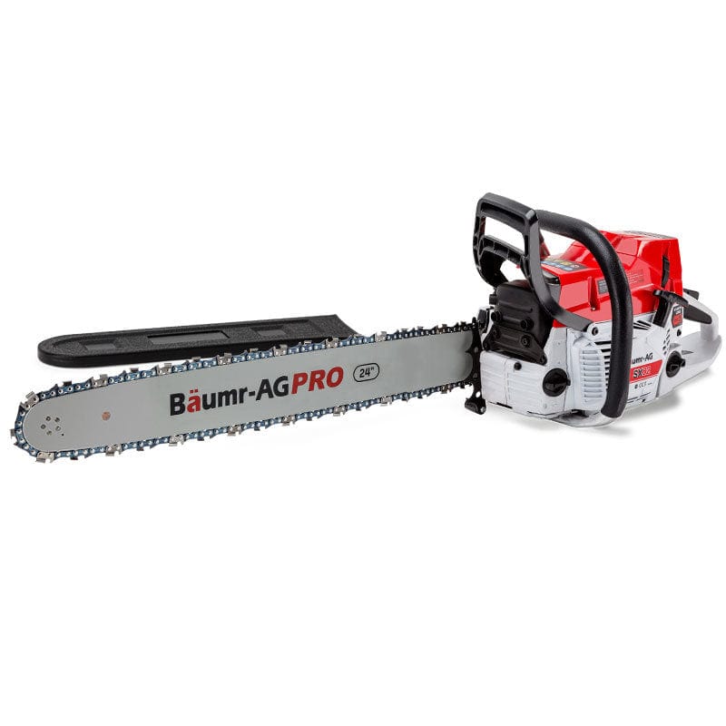 BAUMR-AG Commercial Petrol Chainsaw E-Start 24&quot; Bar Chain Saw Top Handle Tree Pruning