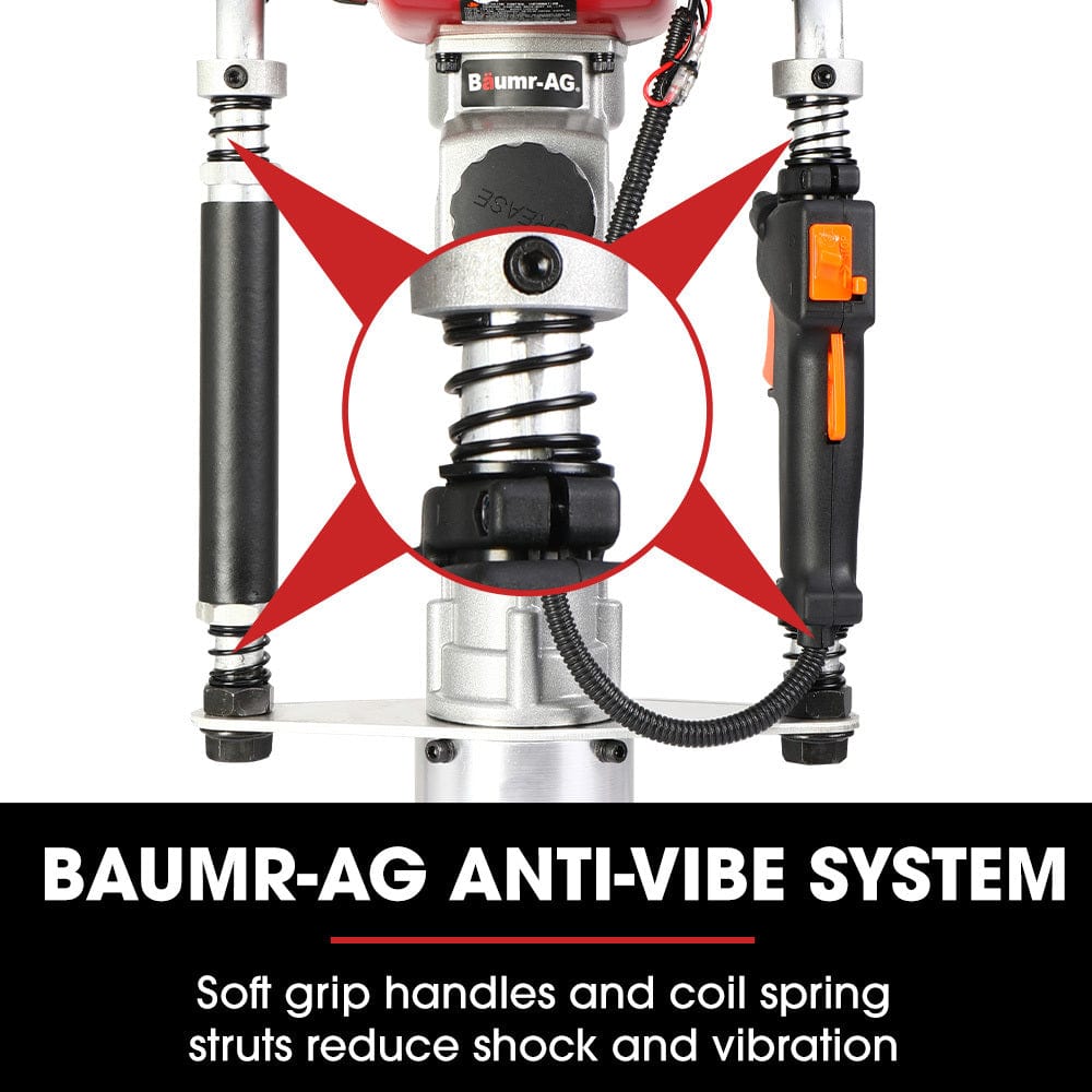 Baumr-AG 38cc 4-Stroke 40cc Petrol Post Driver, with Carry Case &amp; 3 Piling Sleeves