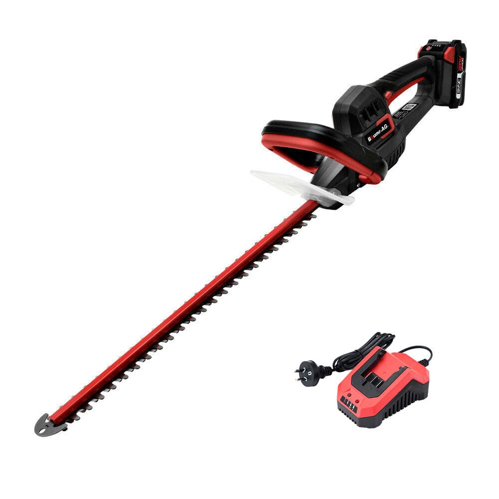 BAUMR-AG 20V Cordless Electric Hedge Trimmer Shrub Cutter with Rechargeable Battery &amp; Charger Kit