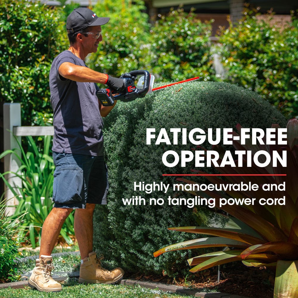 BAUMR-AG 20V Cordless Electric Hedge Trimmer Shrub Cutter with Rechargeable Battery &amp; Charger Kit