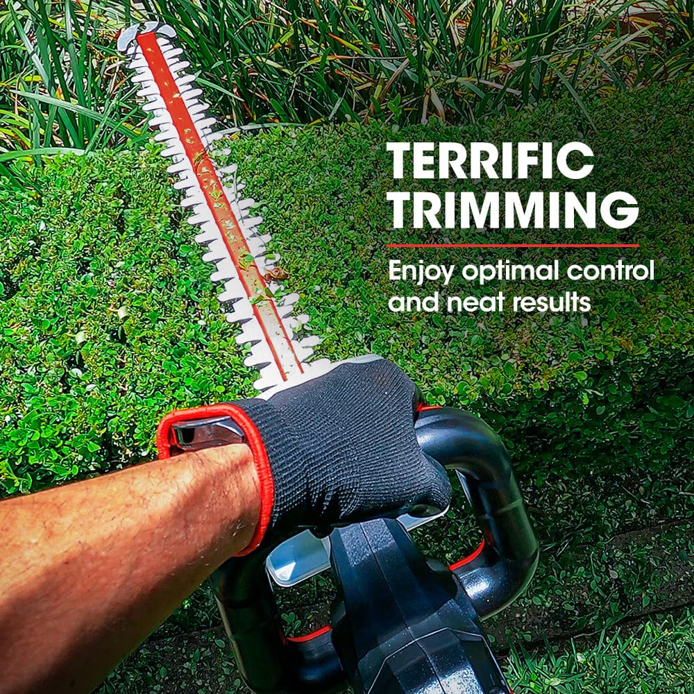 BAUMR-AG 20V Cordless Electric Hedge Trimmer Shrub Cutter with Rechargeable Battery &amp; Charger Kit