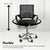 EKKIO Ergonomic Office Chair with Breathable Mesh Design and Lumbar Back Support (Black)