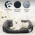 FLOOFI Pet Bed Square XL Size (Black+Dark Grey)