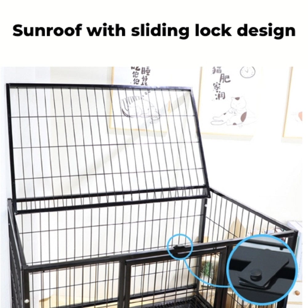 Floofi Dog Cage 46&quot; (with wheels)