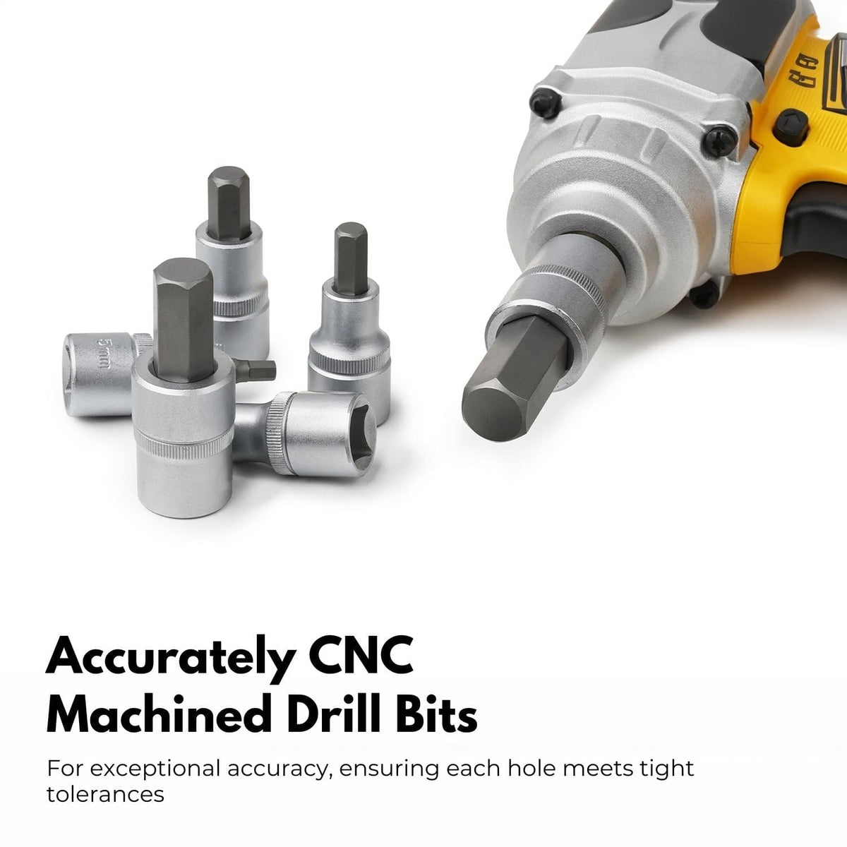 RYNOMATE Hex Bit Socket Set with 1/4&quot; 3/8&quot; 1/2&quot; Allen Key Adapter 34pc RNM-HBS-100-DZ