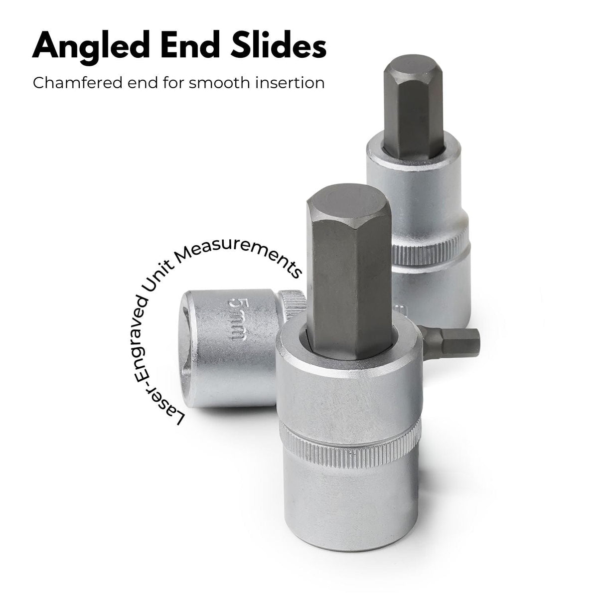 RYNOMATE Hex Bit Socket Set with 1/4&quot; 3/8&quot; 1/2&quot; Allen Key Adapter 34pc RNM-HBS-100-DZ