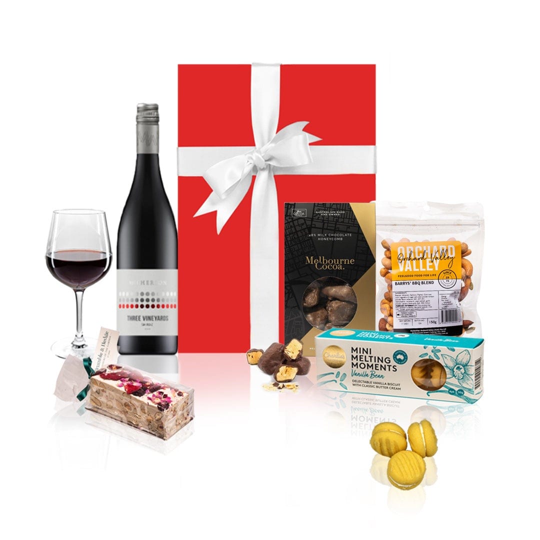 Red Wine &amp; Gourmet Sweets Hamper