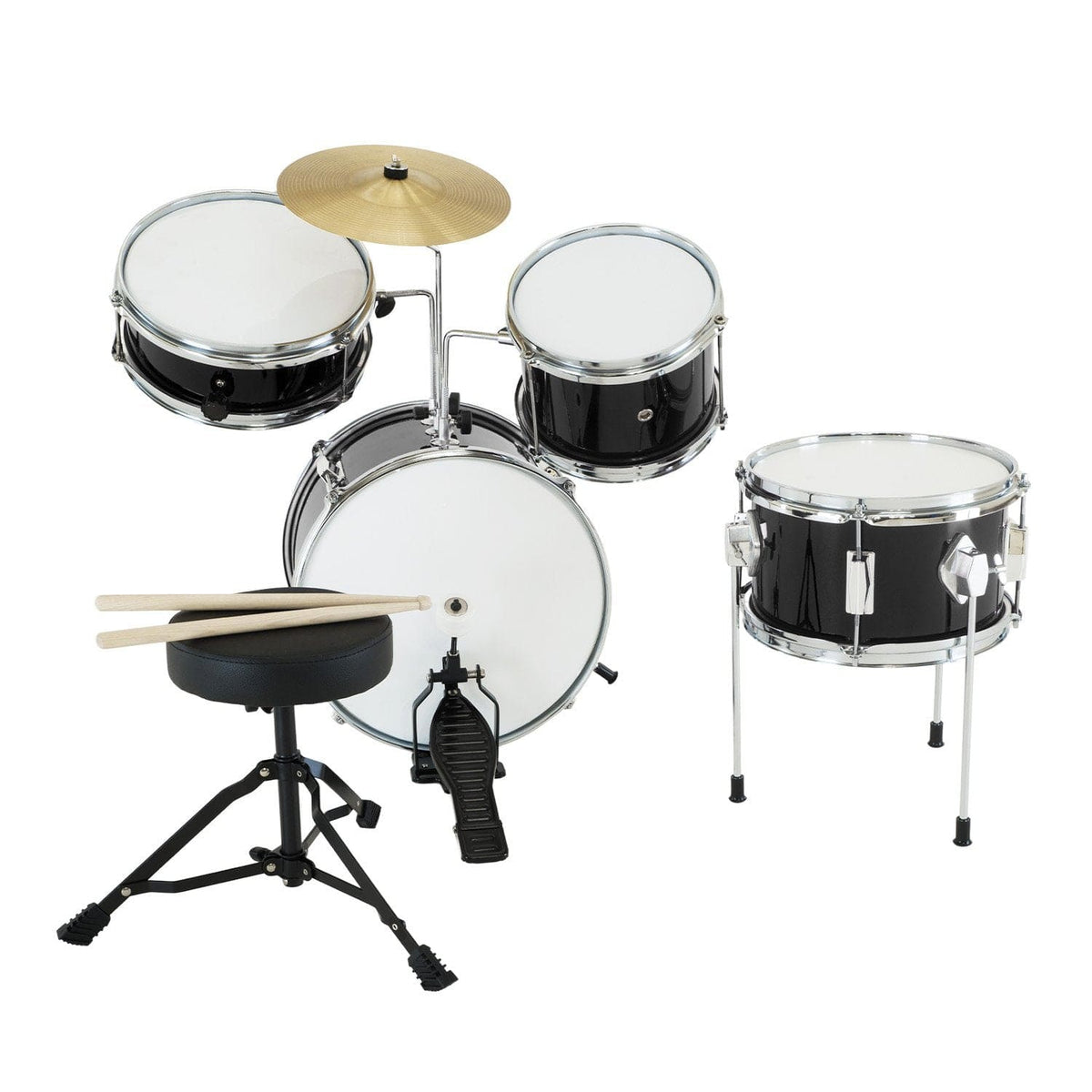 Karrera Children&#39;s 4pc Drum Kit - Black