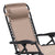 Wallaroo Zero Gravity Reclining Deck Lounge Sun Beach Chair Outdoor Folding Camping - Beige