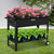 Wallaroo Garden Bed Raised 108.5 x 50.5 x 80cm Galvanized Steel Black