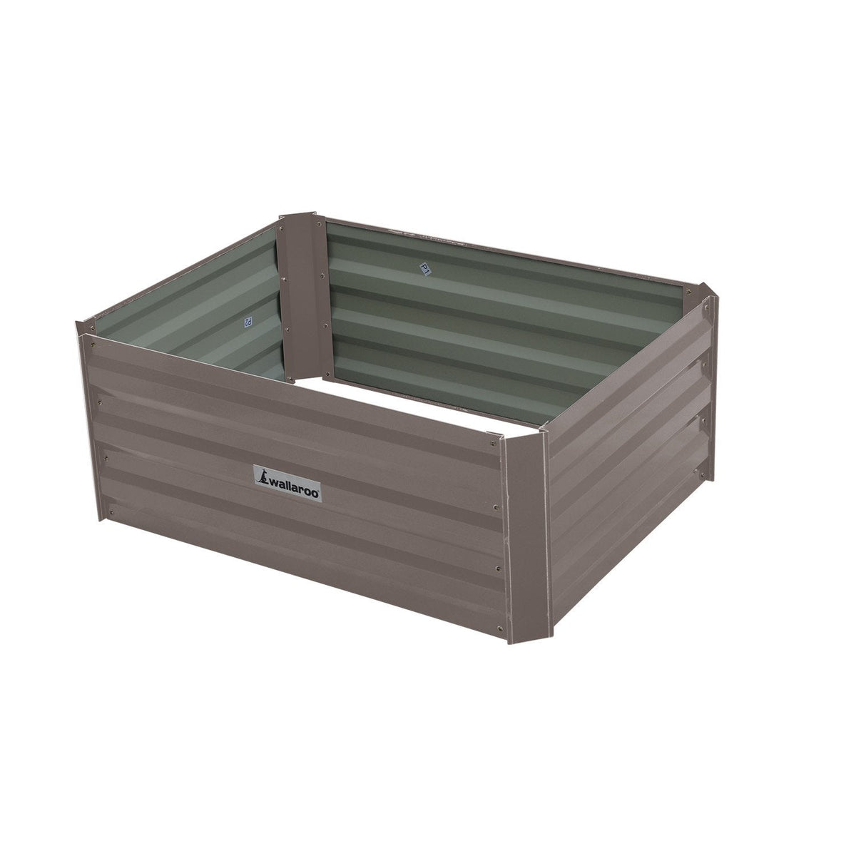 Wallaroo Garden Bed 80 x 60 x 30cm Galvanized Steel - Grey