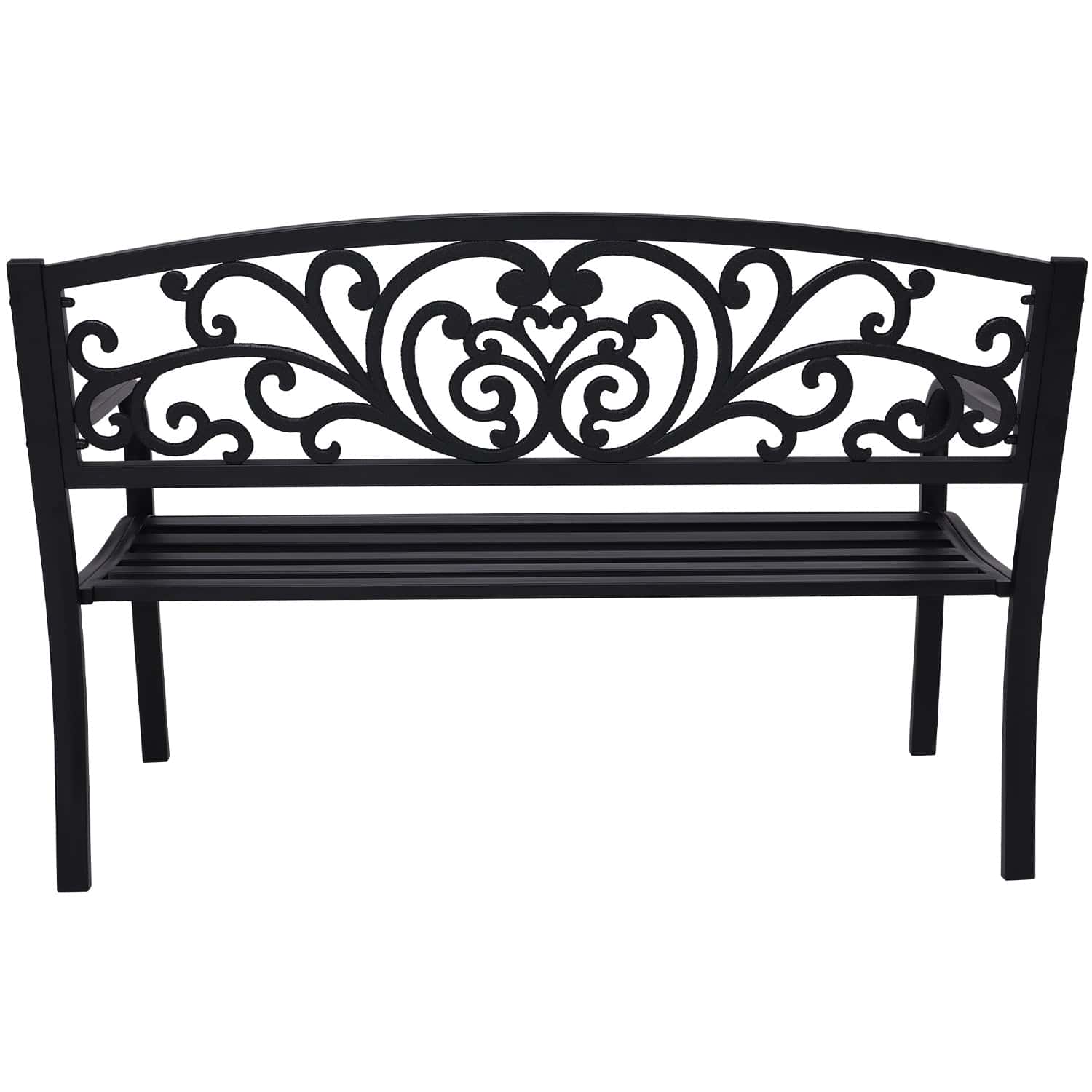 Wallaroo Steel Outdoor Garden Bench - Floral