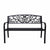 Wallaroo Steel Outdoor Garden Bench - Floral