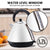 Pronti 1.7l Rose Trim Collection Kettle - White