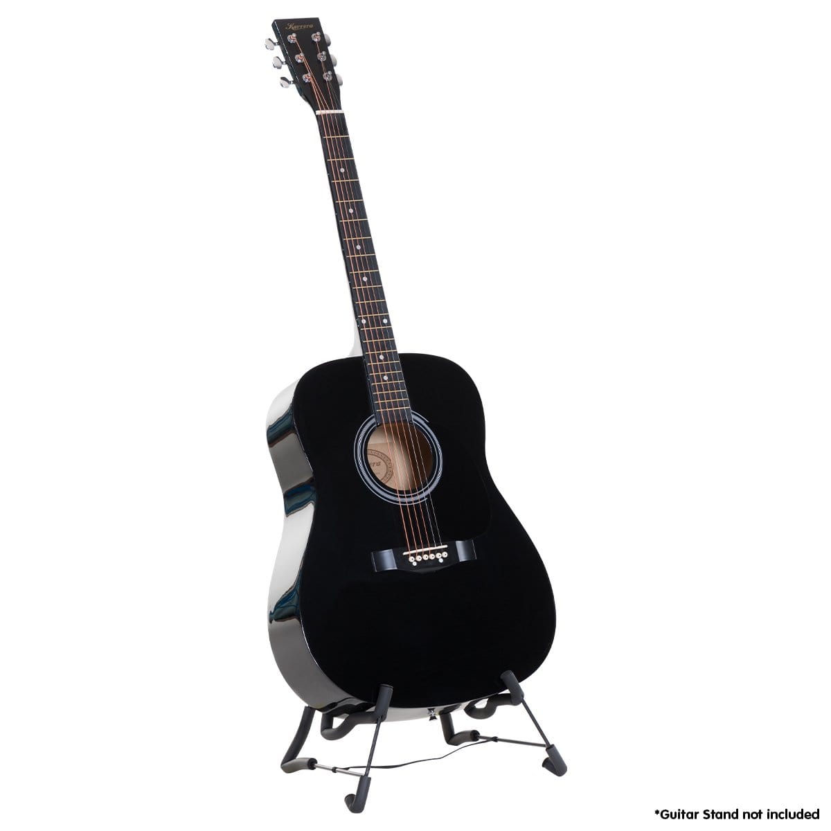 Karrera 41in Acoustic Wooden Guitar with Bag - Black