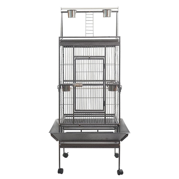 YES4PETS 174 cm Large Bird Budgie Cage Parrot Aviary With Metal Tray and Wheel