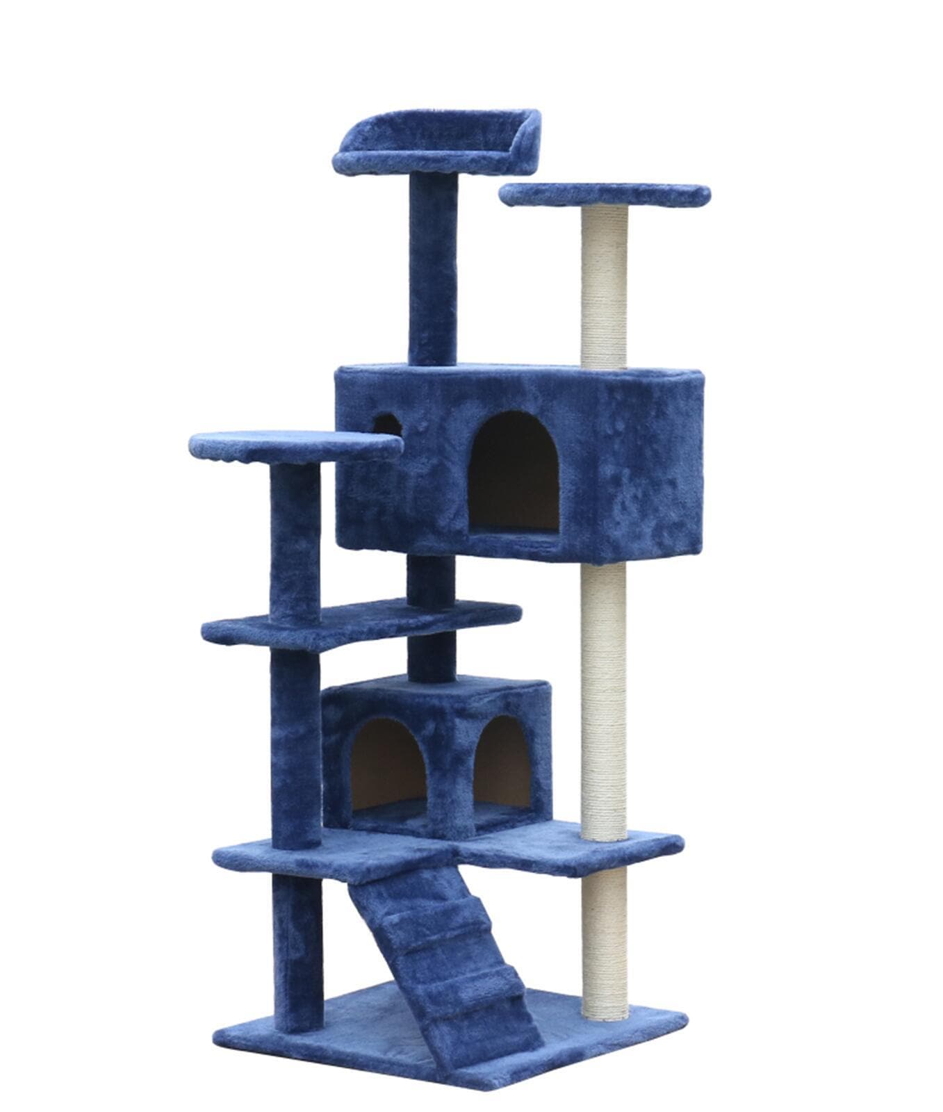 YES4PETS 130 cm Blue Cat Scratching Post Tree Scratcher Pole-Blue