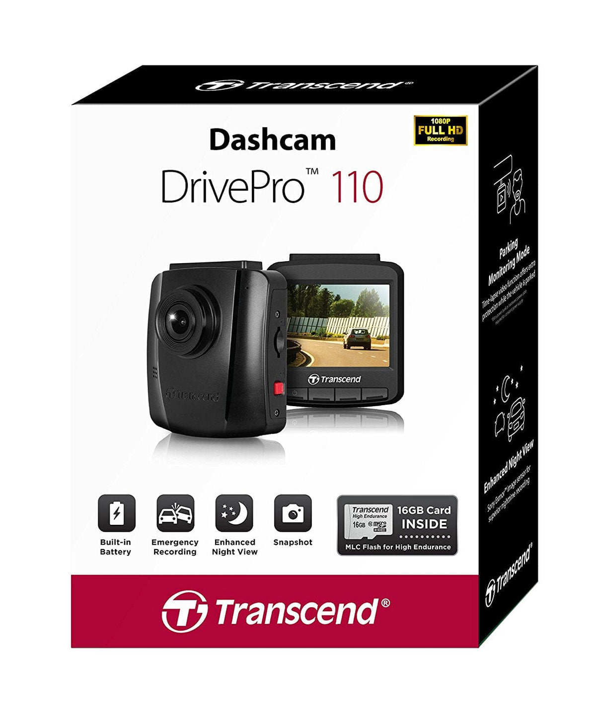 Transcend 16G DrivePro 110, 2.4&quot; LCD, with Suction Mount