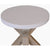 Stony 50cm Round Lamp Table with Concrete Top - White