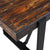 Rustica 240cm Dining Table with Metal Leg Pine Wood Top Black