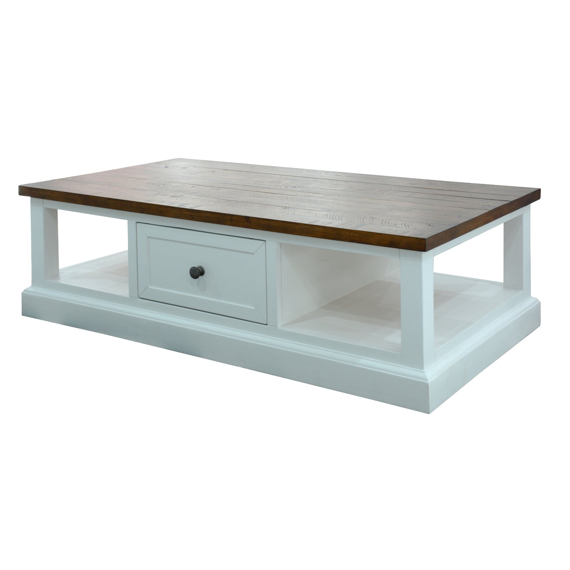 Norah Coffee Table 130cm 2 Drawer Solid Acacia Timber Wood