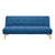 Jovie 3 Seater Sofa Queen Bed Fabric Uplholstered Lounge Couch - Blue