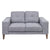 Juliet 2 + 3 Seater Sofa Set Soft Fabric Uplholstered Lounge Couch Grey