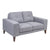 Juliet 2 + 3 Seater Sofa Set Soft Fabric Uplholstered Lounge Couch Grey