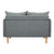 Sinatra 2 Seater Fabric Sofa Lounge Couch Dark Grey