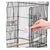 92cm Large Portable Wire Bird Cage Birdcage Parrot Cage Wooden Stand Pole Feeding Cup Black