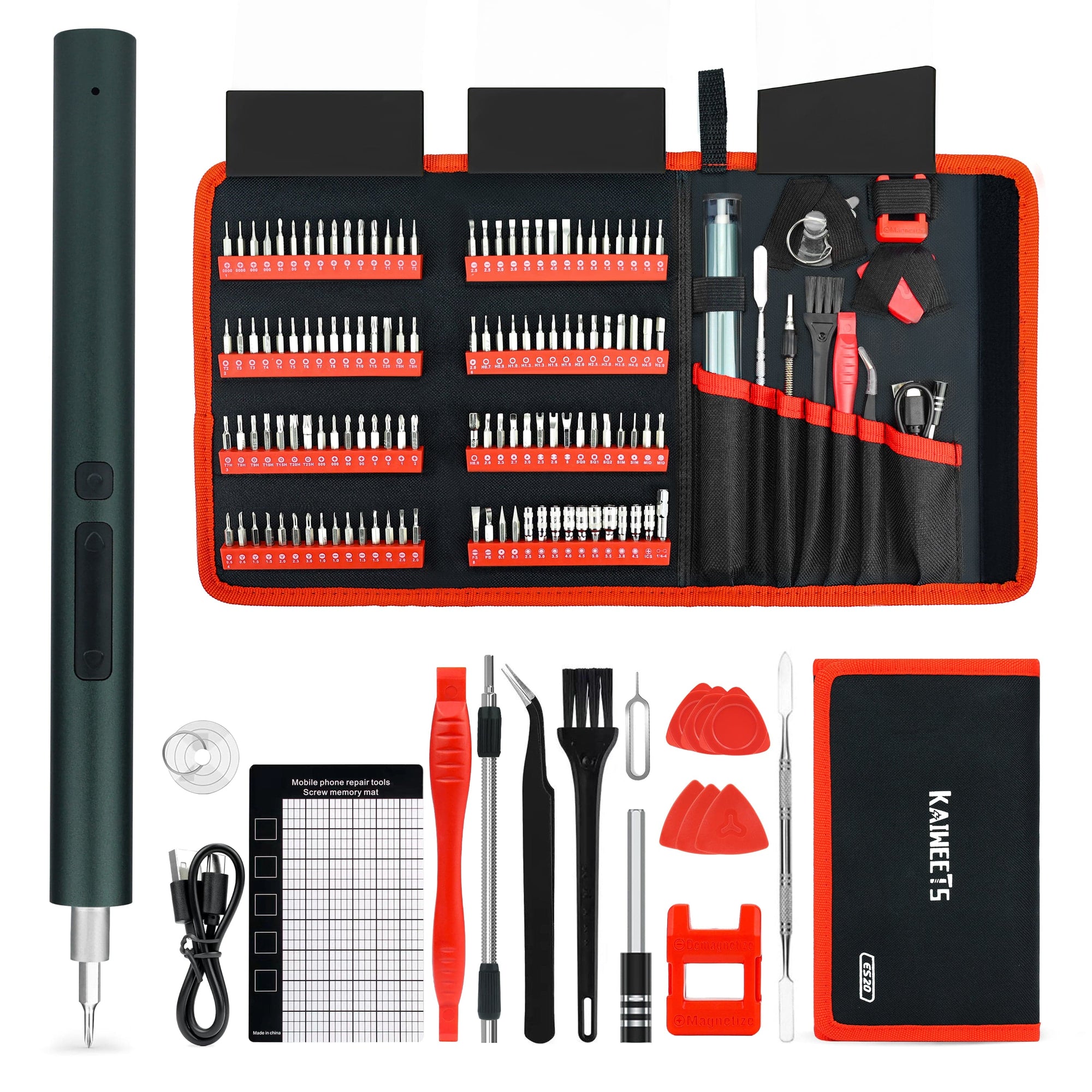 KAIWEETS Mini Electric Screwdriver, 137 in 1 Electric Precision Screwdriver