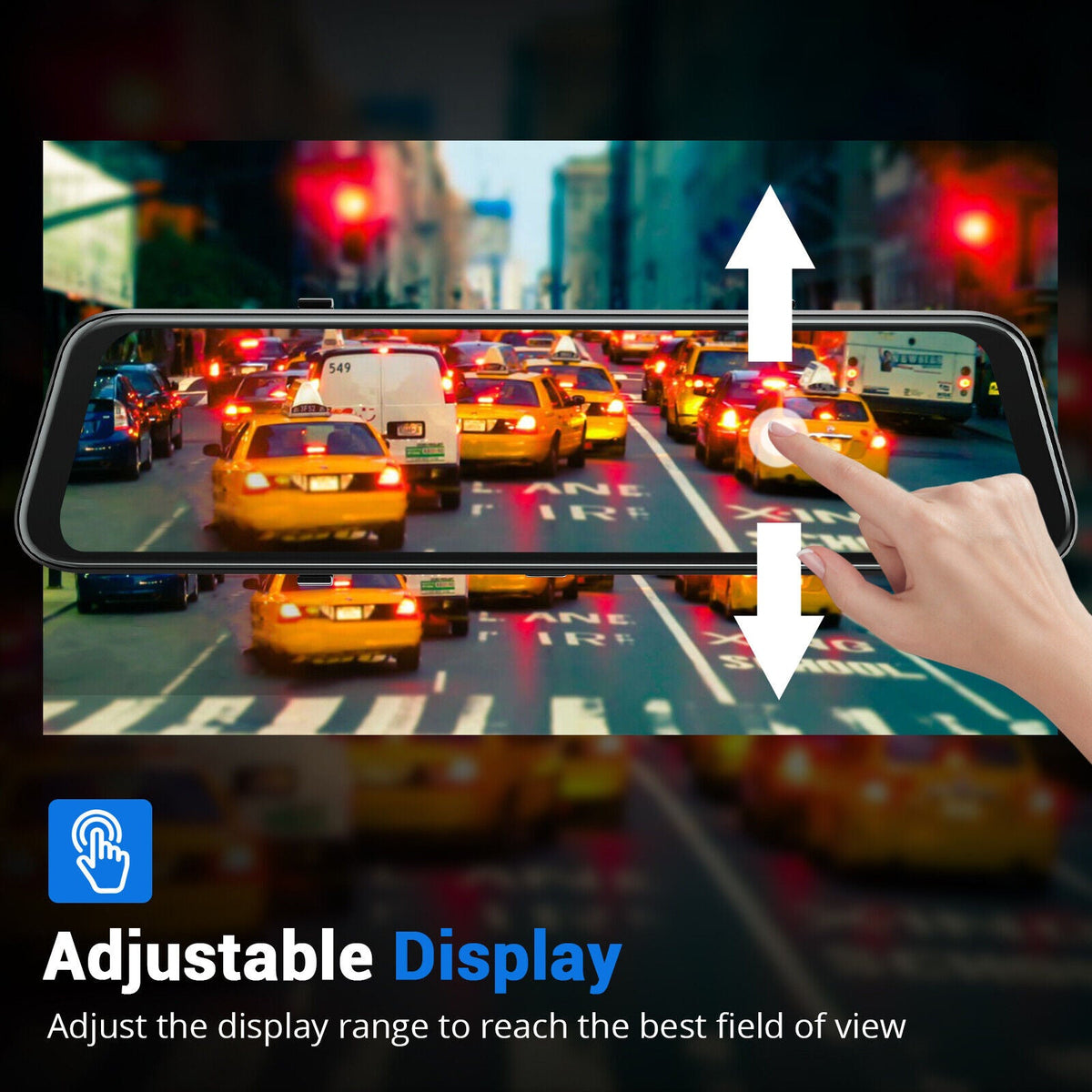 Wifi 10&quot; 2K Dash Cam RearView Camera Reversing Recorder Comes with Free 32GB Card