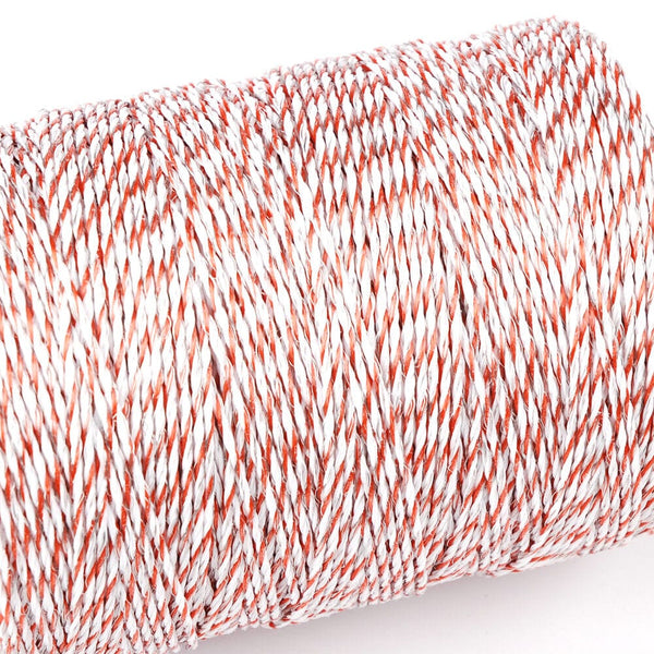 500m Roll Polywire Electric Fence Stainless Steel Poly Wire Energiser ...