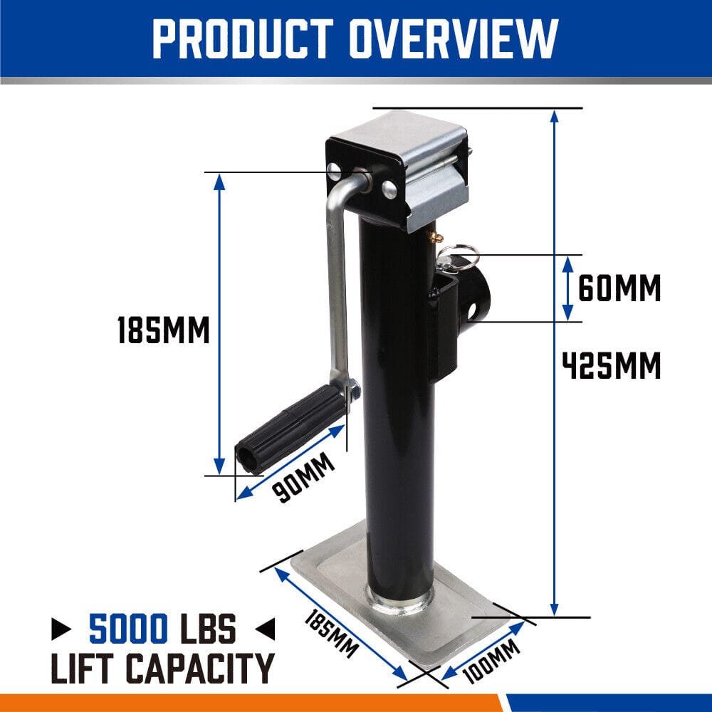 Trailer Caravan Canopy Jack Stand 2267kg 5000lbs Heavy Duty Solid Weld Bracket